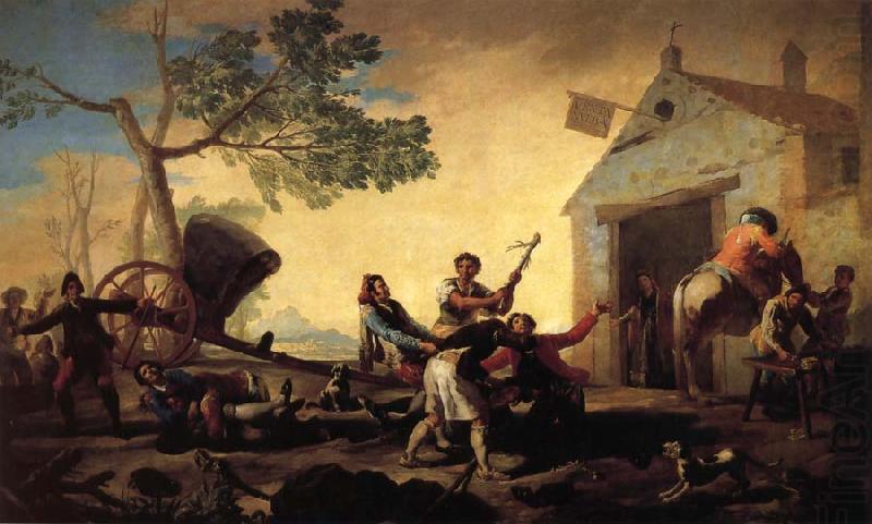 Fight at the New Inn, Francisco Goya